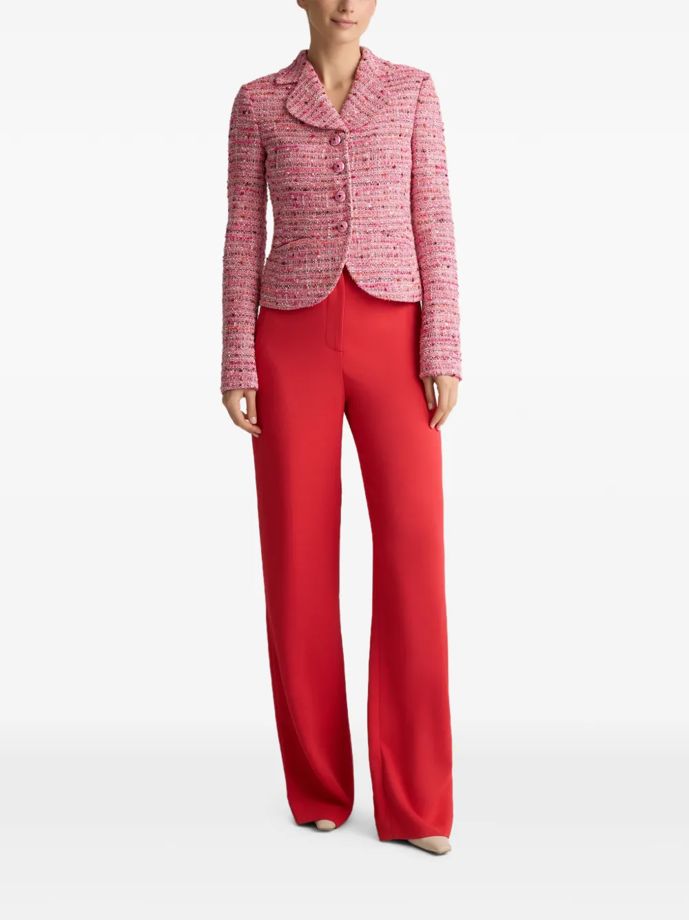 Rosa Notched-Collar Tweed Jacket