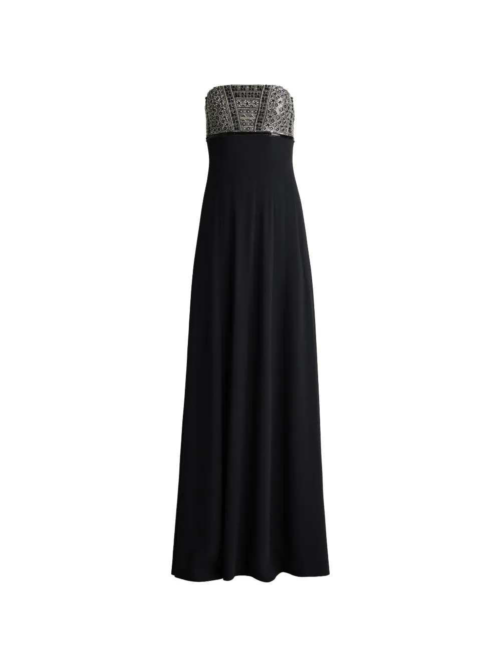 St. John beaded strapless gown maxi dress - Nero