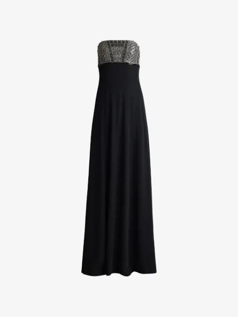 St. John beaded strapless gown maxi dress