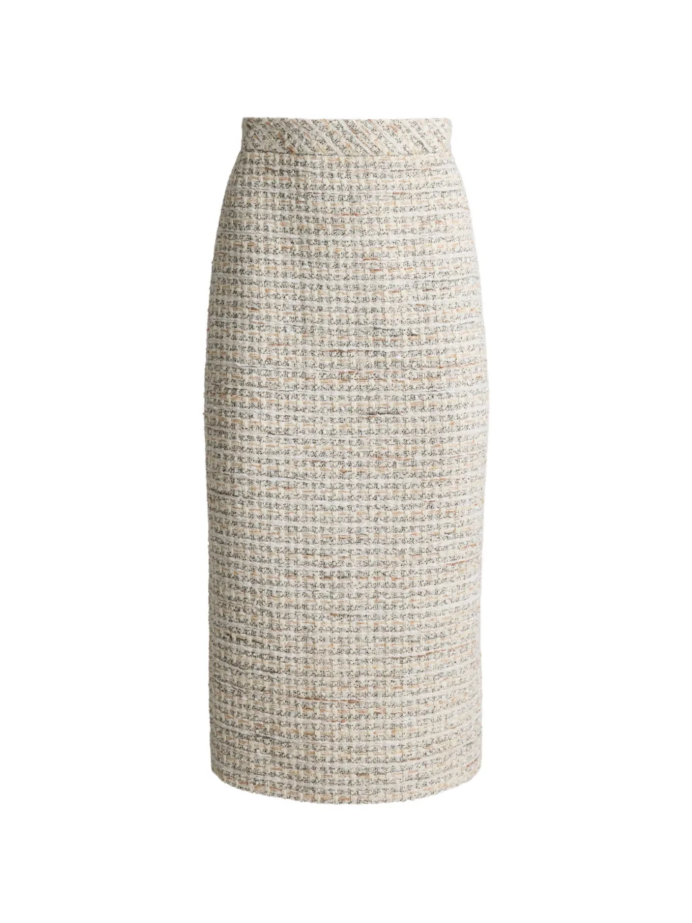 St John Azure Tweed Skirt In Neutral