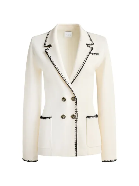 St. John double-breasted knitted blazer