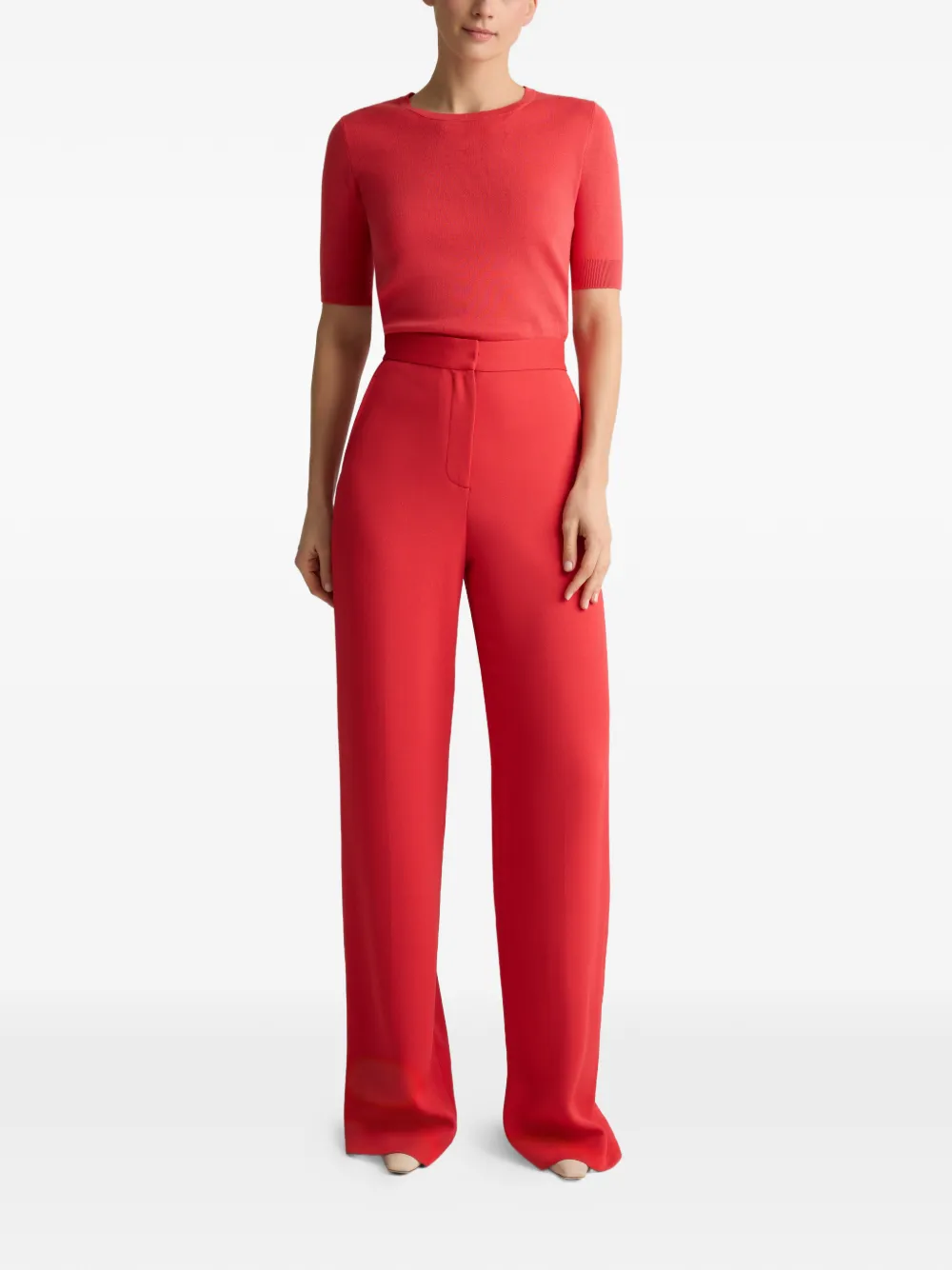 St. John Maddie high waist broek Rood