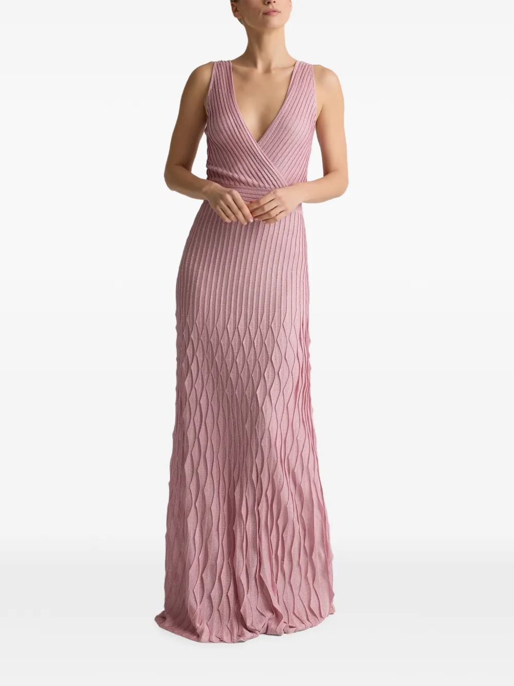  St. John Mirabelle Soirée-sequin-knit Gown - Pink 