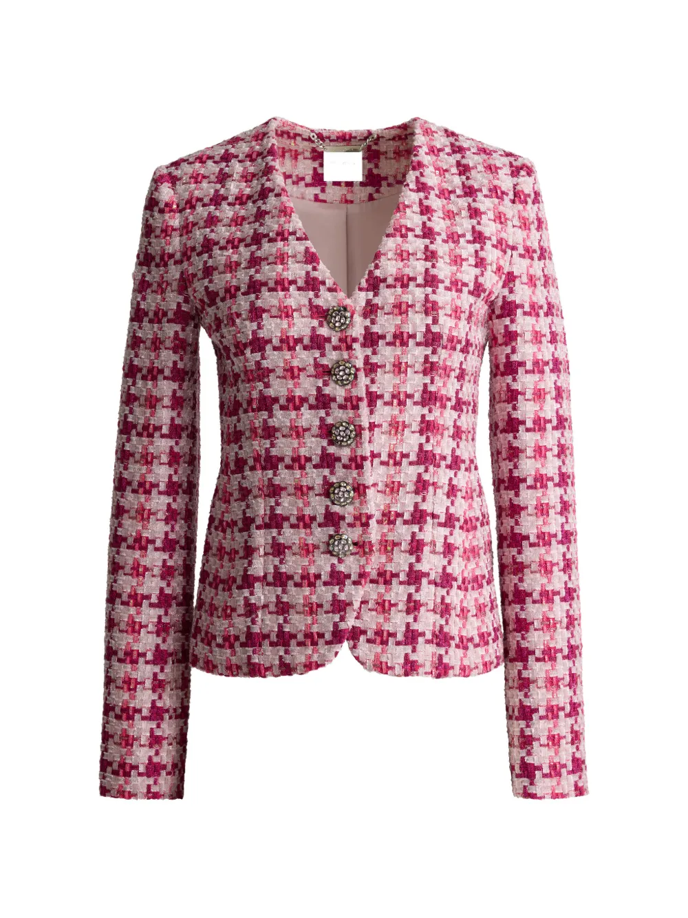 St. John Suzy ritz-tweed long-sleeve jacket - Rosa