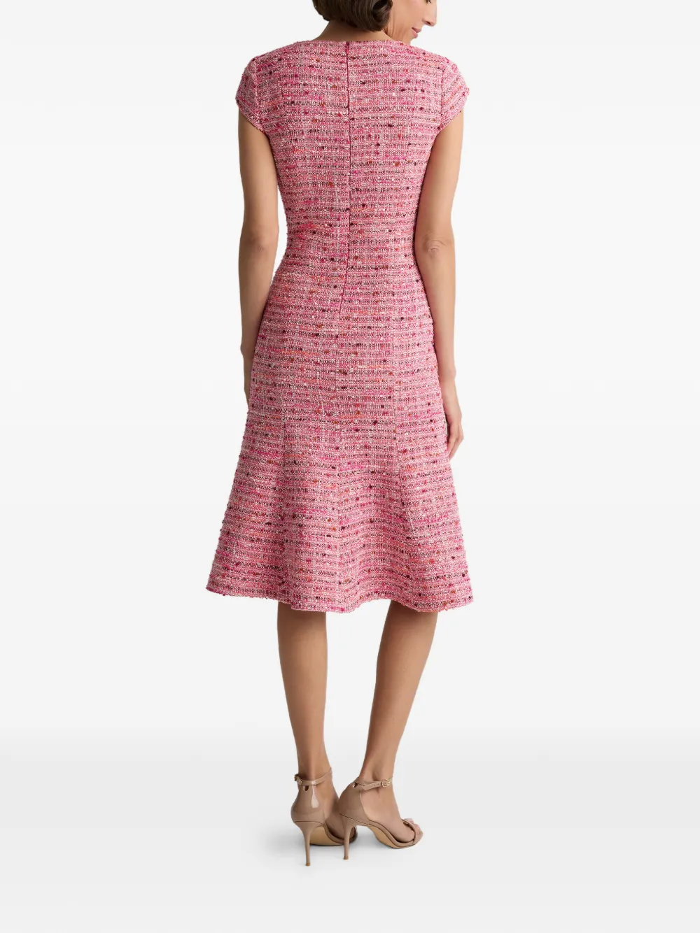  St. John Marcy Cap-sleeves Dress - Pink 