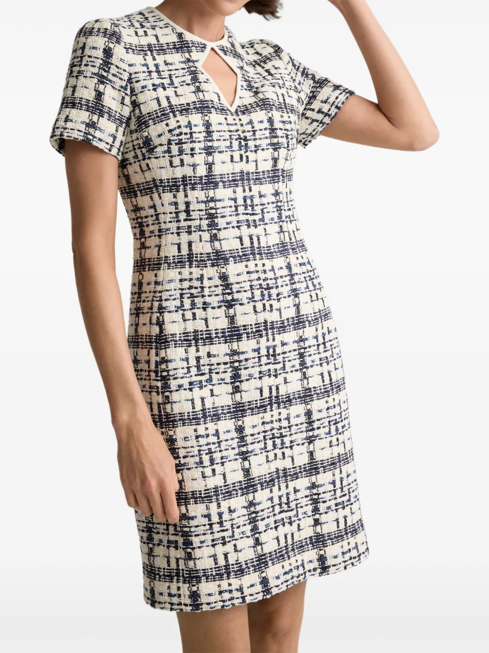 Tweed Short Sleeve Mini Dress