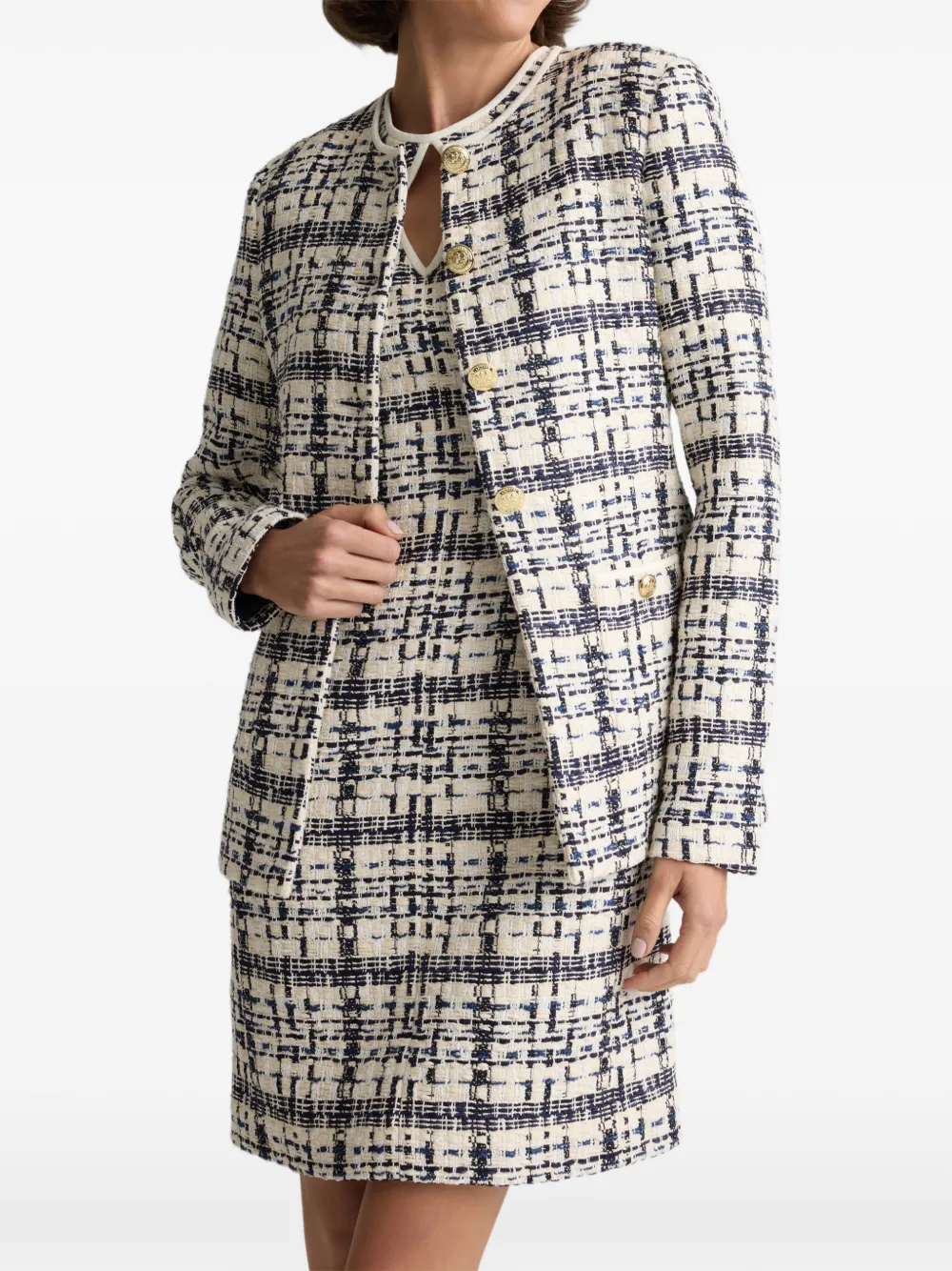 Tweed Short Sleeve Mini Dress
