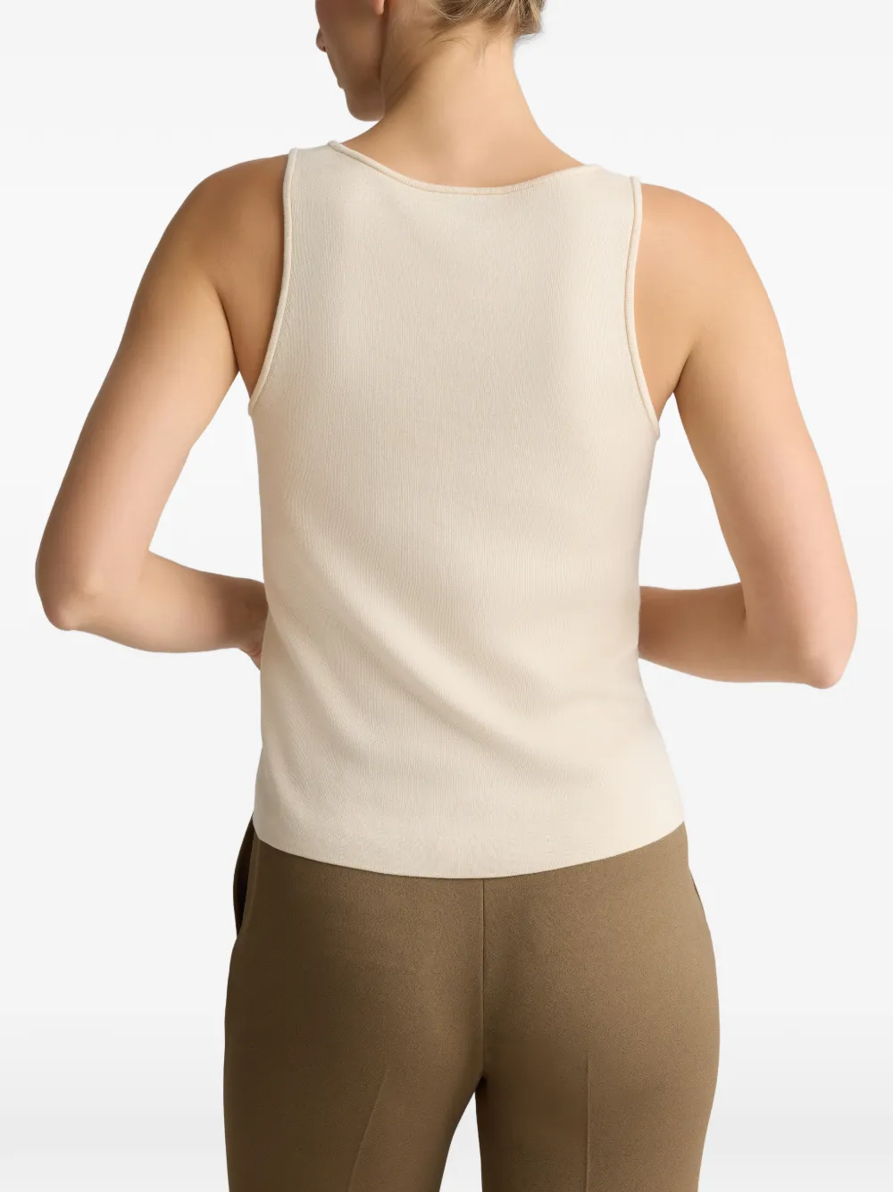 St. John Zijden gebreide tanktop Beige