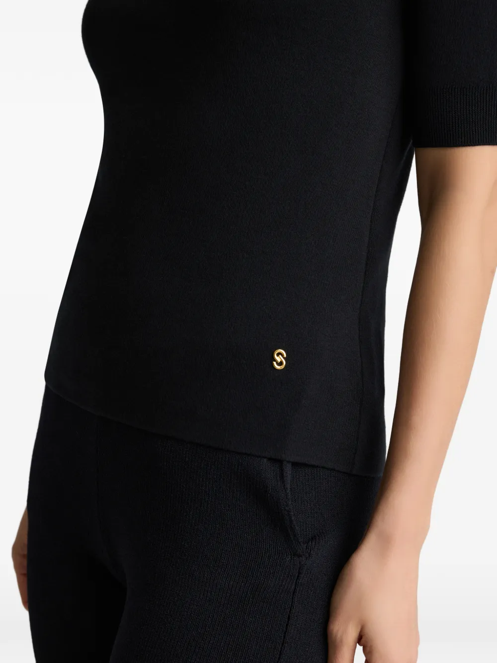 St. John Katoenen T-shirt Zwart