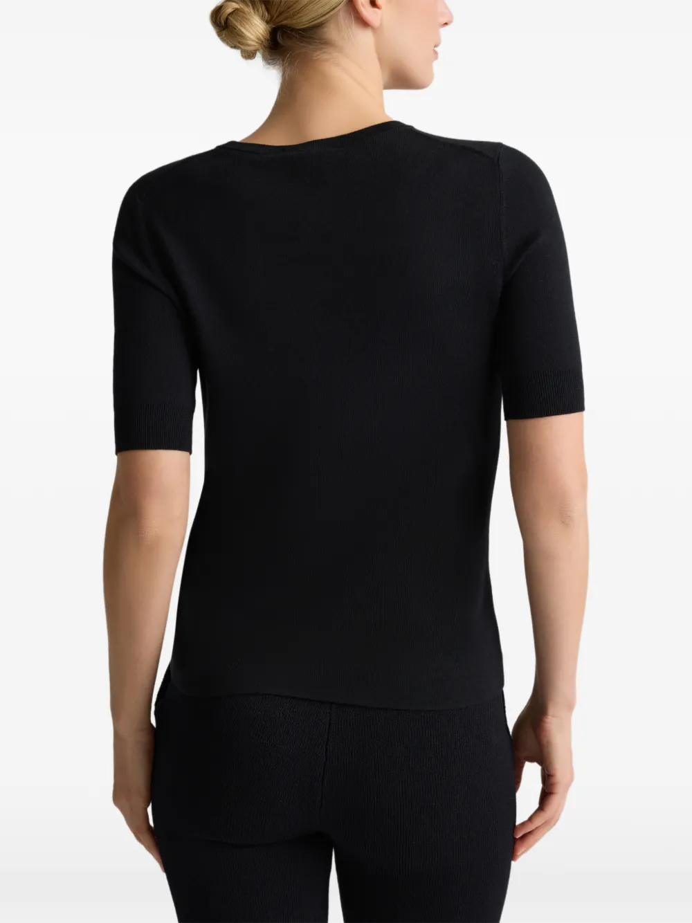 St. John Katoenen T-shirt Zwart