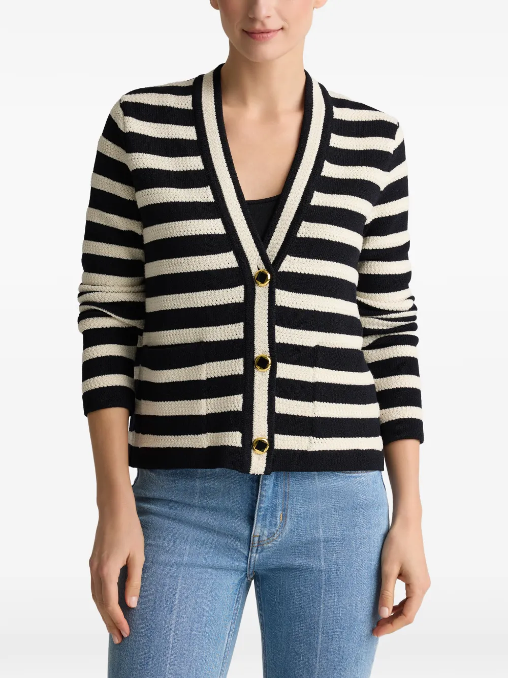 Stripe Knit Cardigan