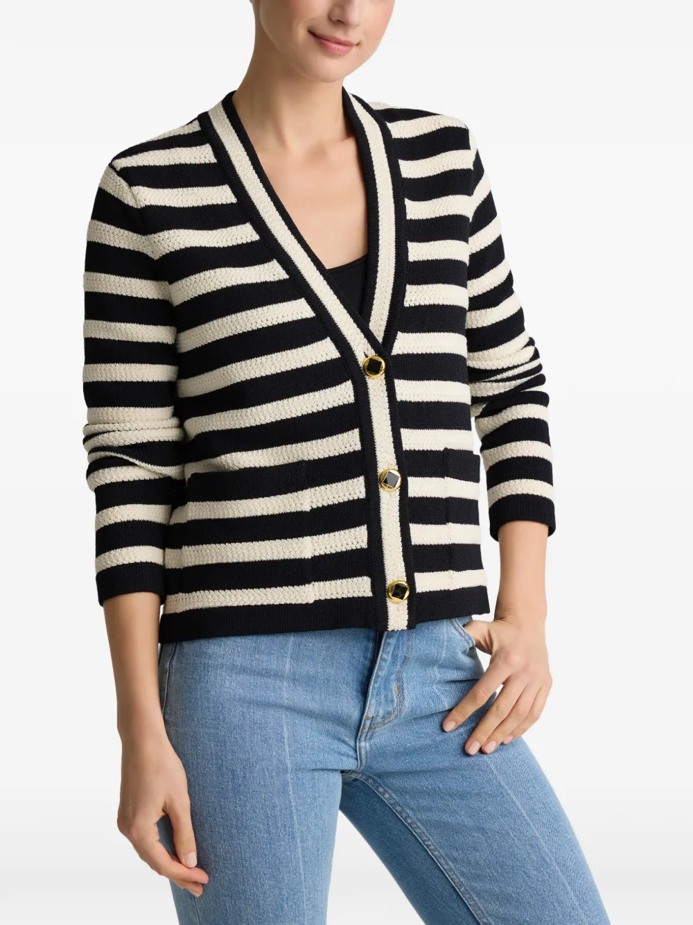 Stripe Knit Cardigan