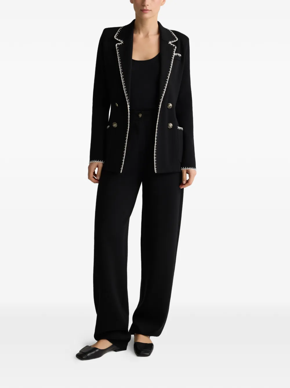  St. John Doubleface Knit Blazer - Black 