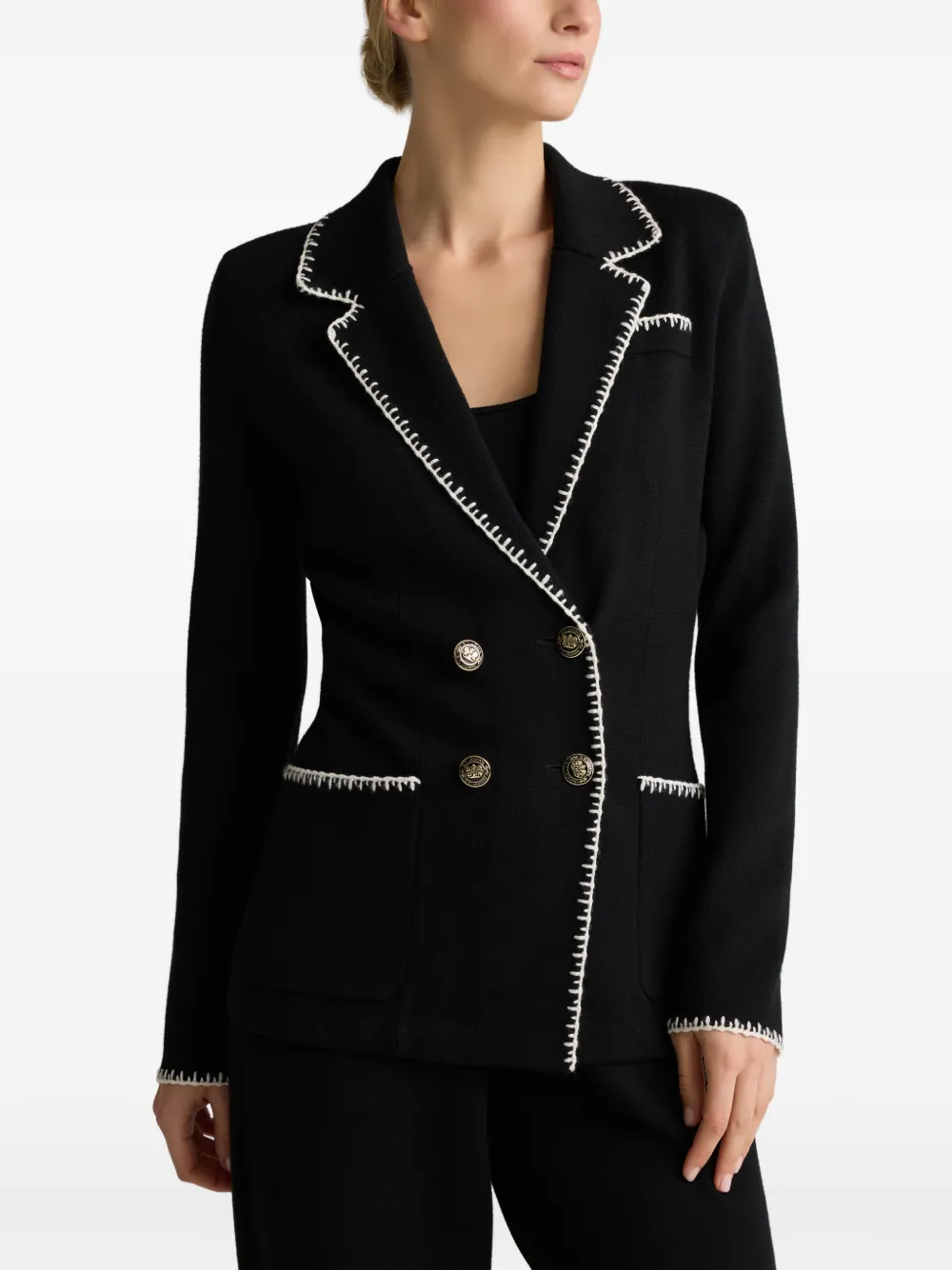  St. John Doubleface Knit Blazer - Black 
