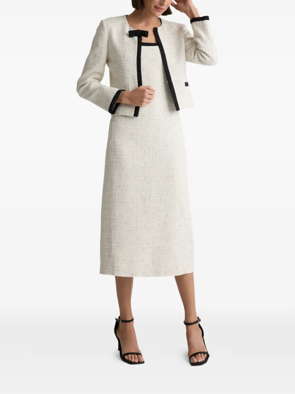  St. John Tweed Appliqué Jacket - Neutrals 