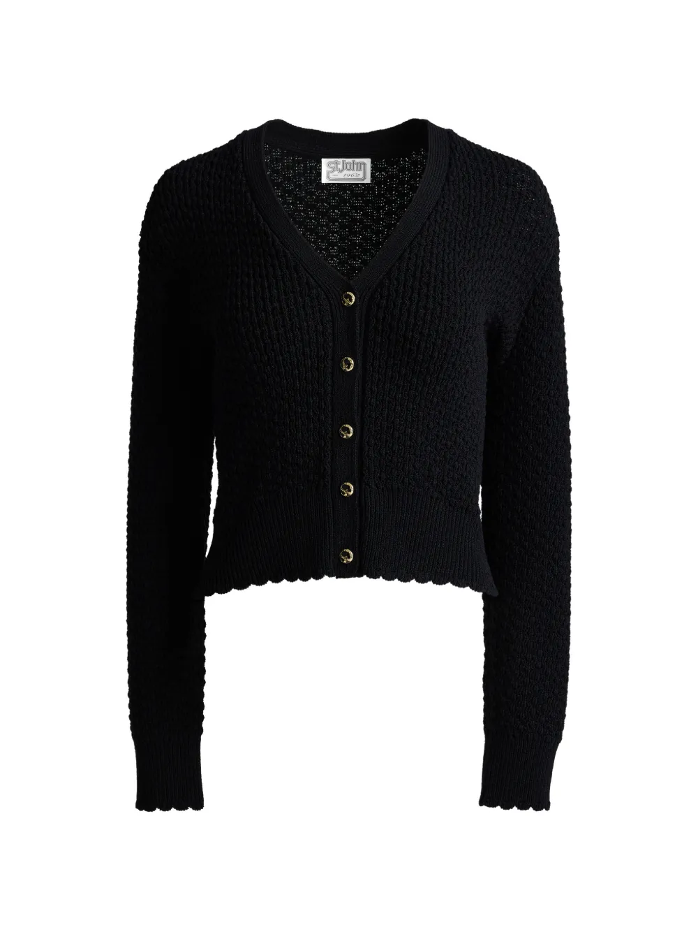 St. John crepe knit cardigan - Nero