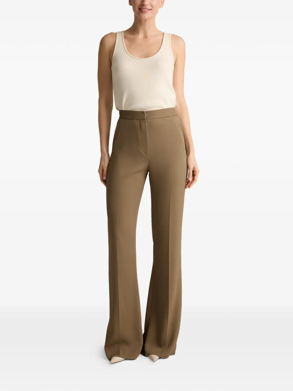  St. John Pantaloni Elasticizzati - Marrone 