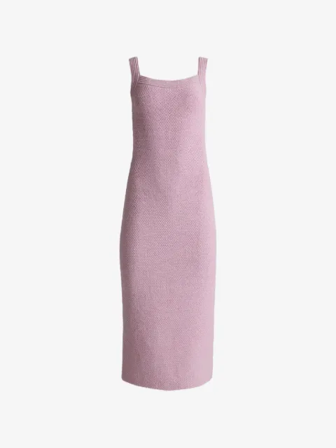 St. John Juliette metallic-mouliné-knit dress