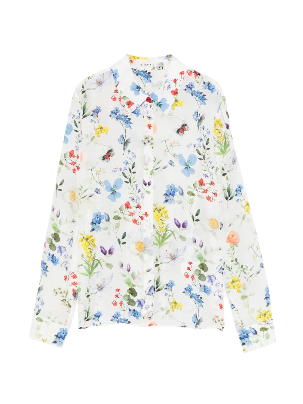 alice + olivia Willa floral blouse - Bianco