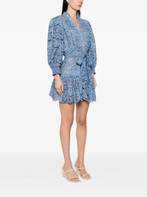 alice olivia dress blue Alice + Olivia Harmony Dress in Mineral Blue