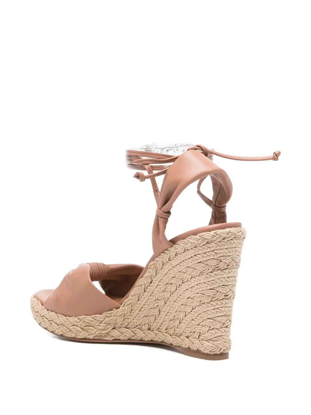 Aquazzura Espadrilles met geknoopt detail en sleehak Beige