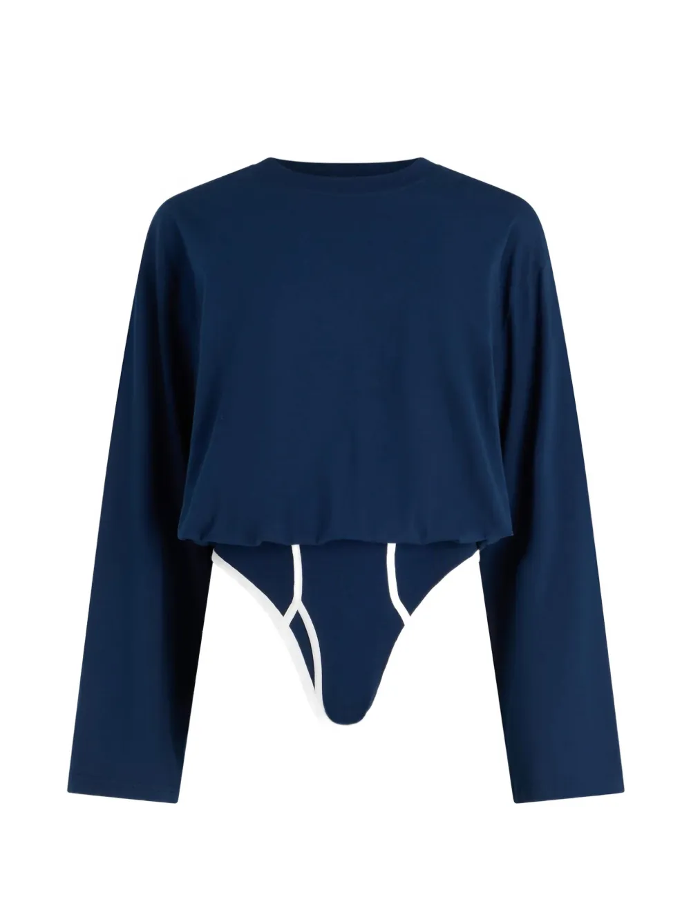 Jean Paul Gaultier long-sleeves bodysuit - Blu