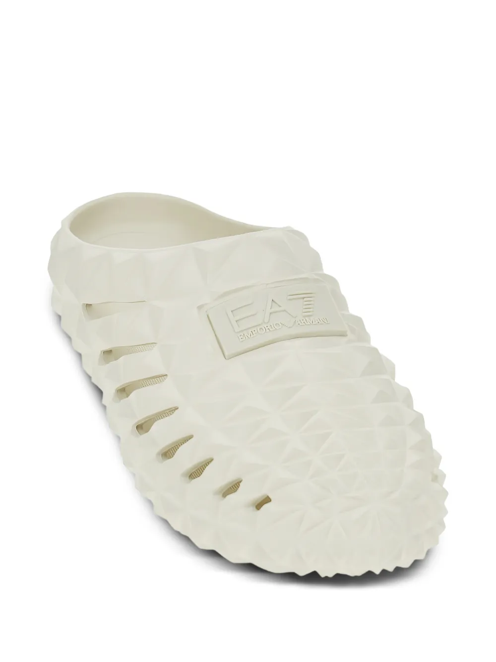 Ea7 Emporio Armani Slippers met studs Beige