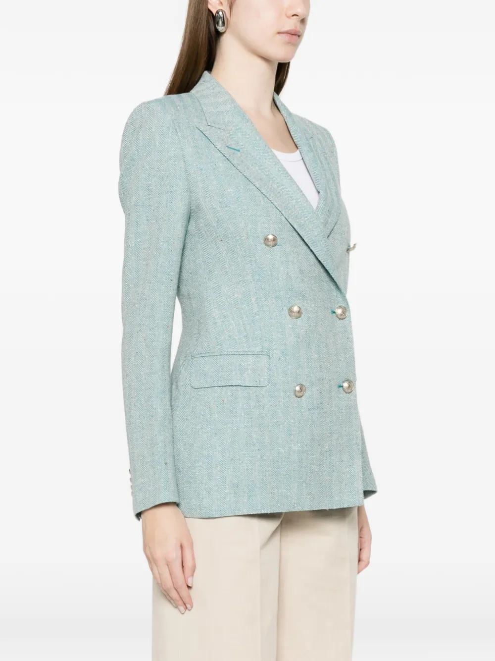 Tagliatore Jas met dubbele rij knopen Blauw