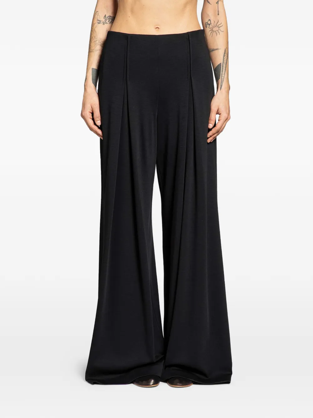 Max Mara pleated palazzo pants - Nero