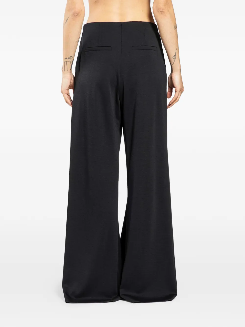  Max Mara Pleated Palazzo Pants - Black 