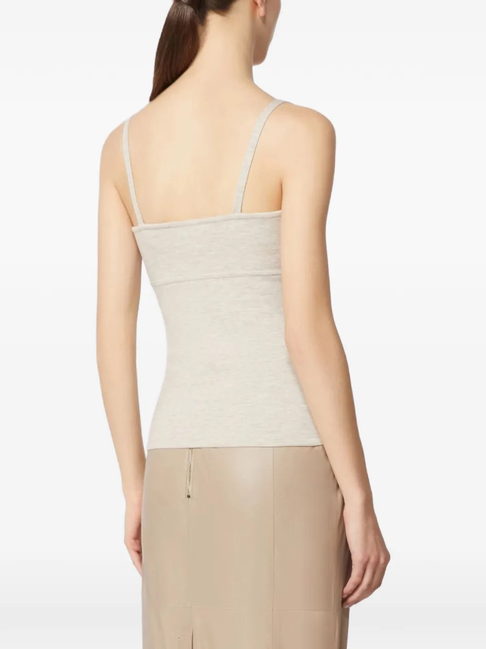 Max Mara Tanktop met spaghettibandjes Beige