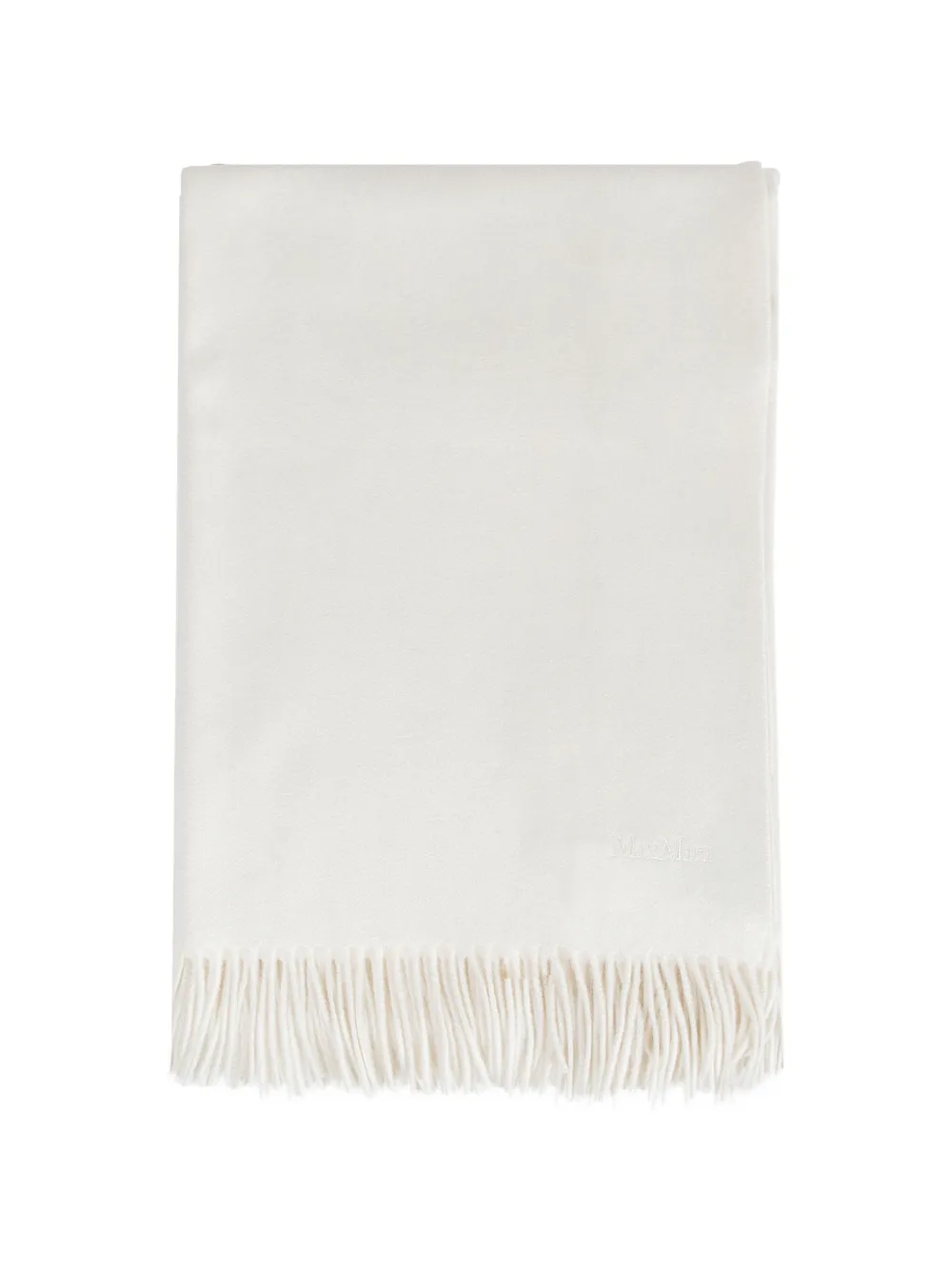 Max Mara fringed scarf - Bianco