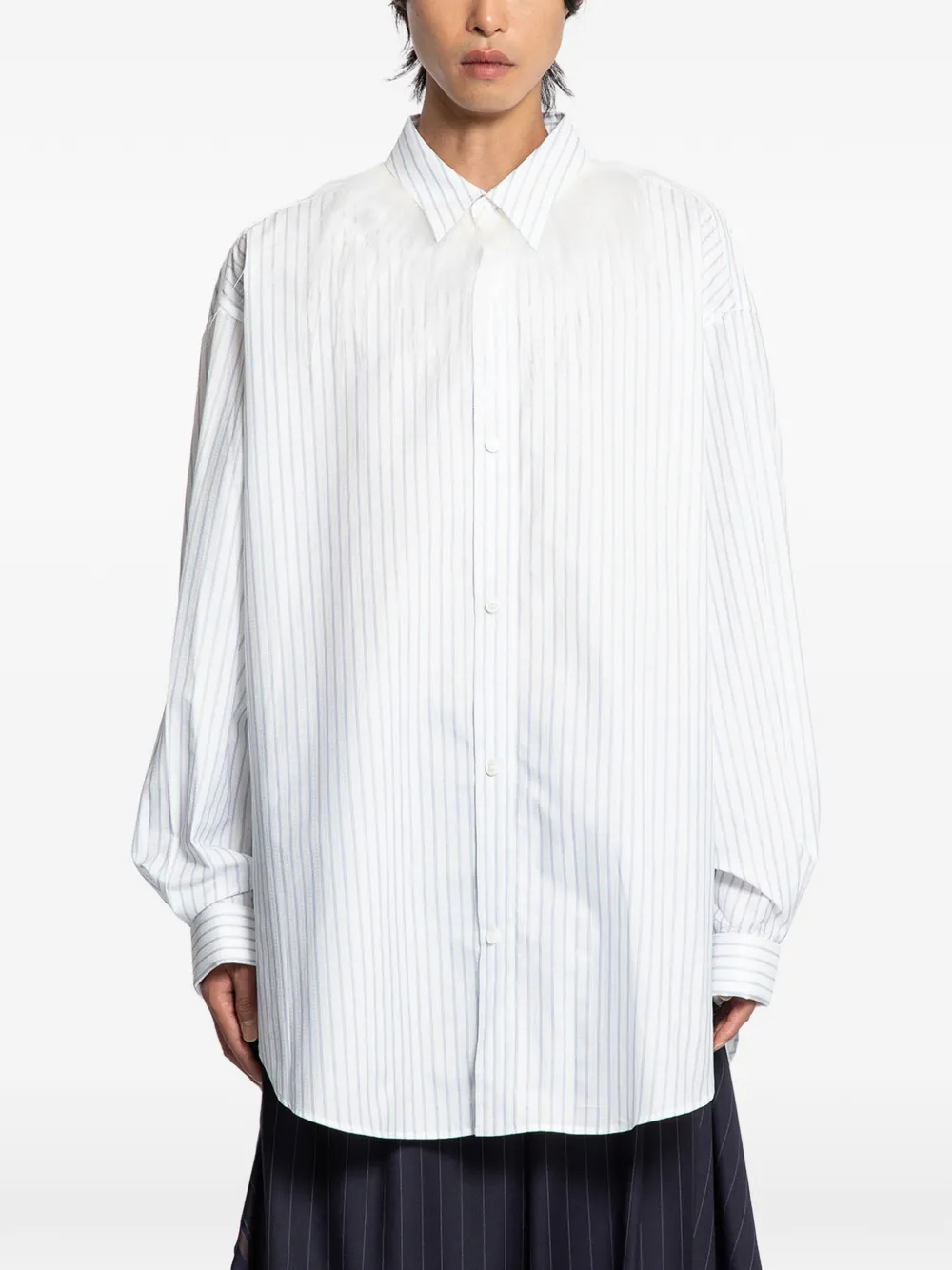 Hed Mayner pinstriped shirt - Bianco
