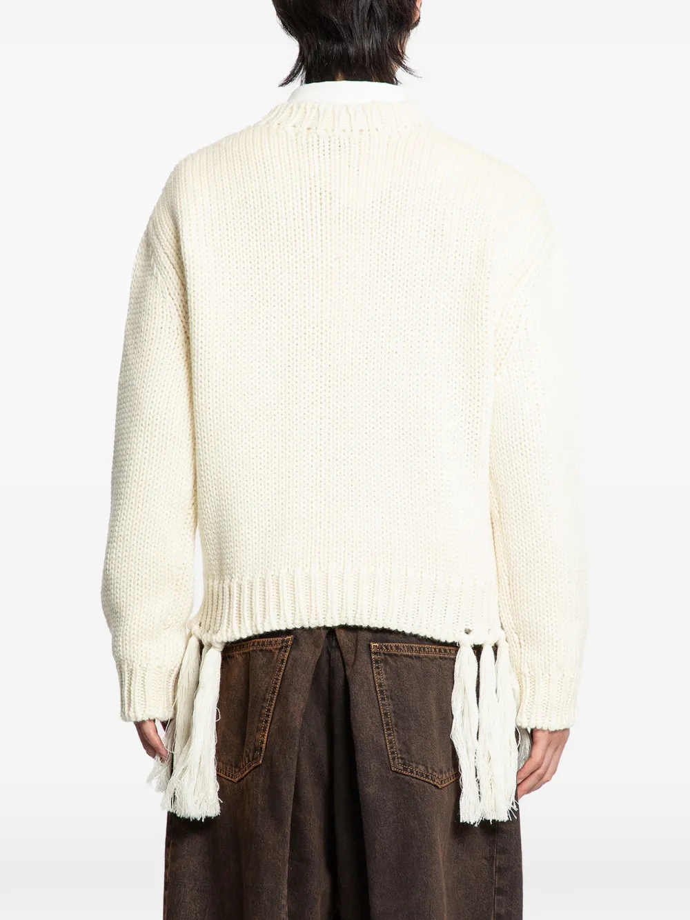 Fringed Wool Sweater