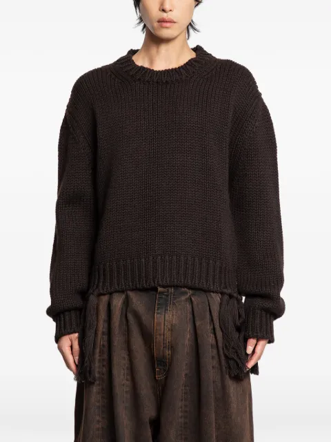Hed Mayner fringed wool sweater