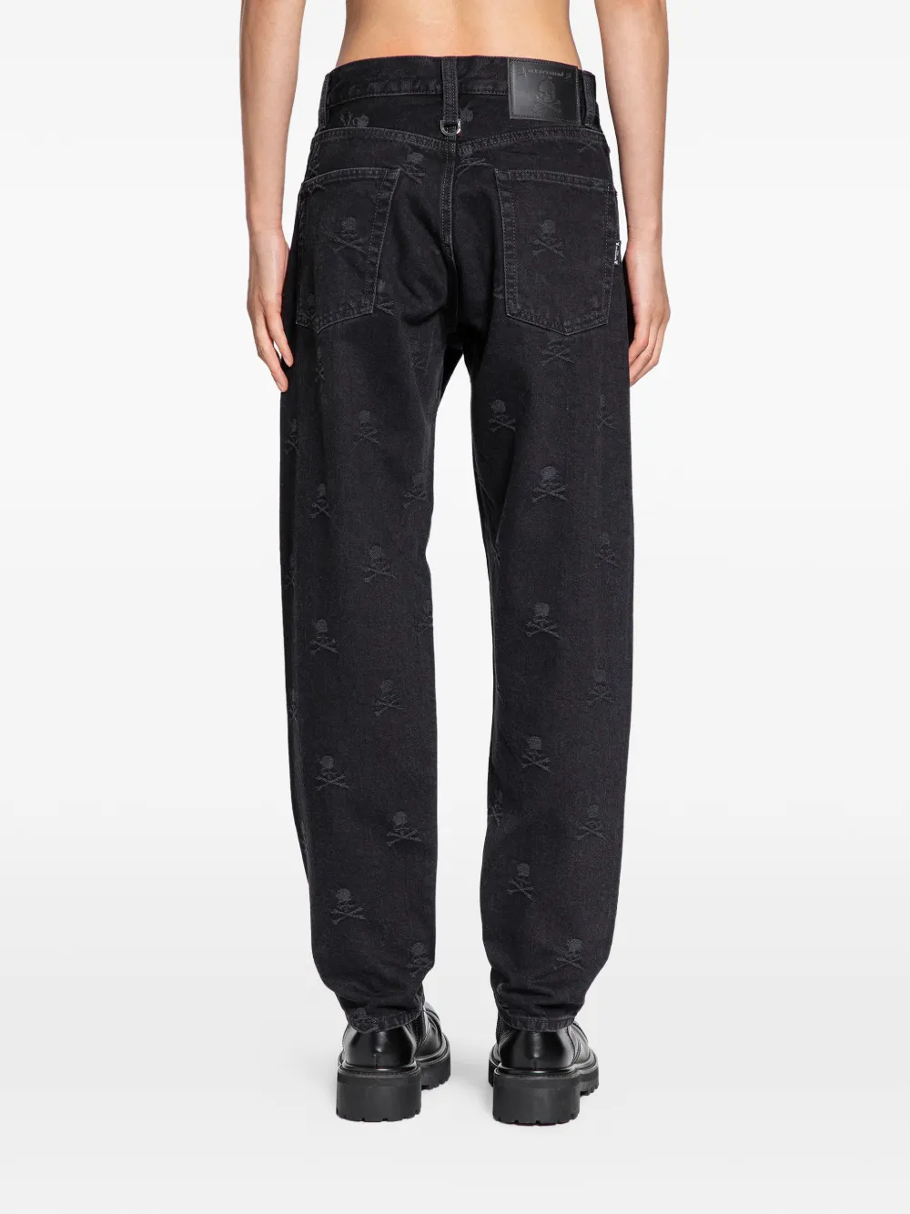  Mastermind World Skull-pattern Five-pocket Jeans - Black 