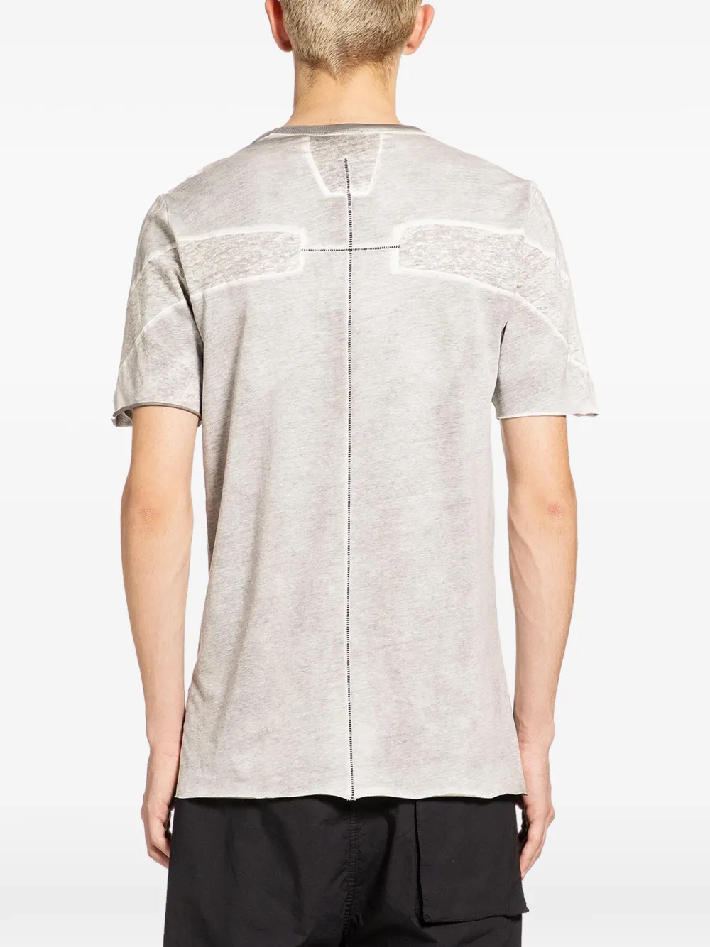 Thom Krom Katoenen T-shirt met split Grijs