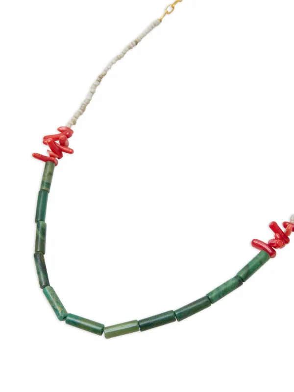 新品 今季26ss undercover neckless GREEN mens Undercover Beaded Necklace | Gold | FARFETCH