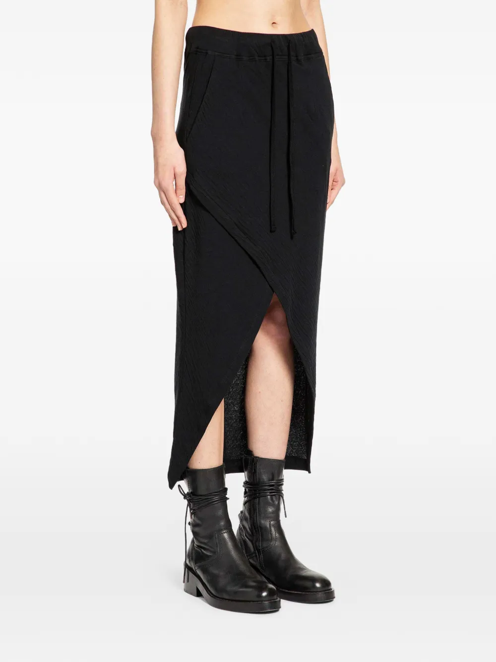 Thom Krom Crossed-front Asymmetric Skirt - Black 