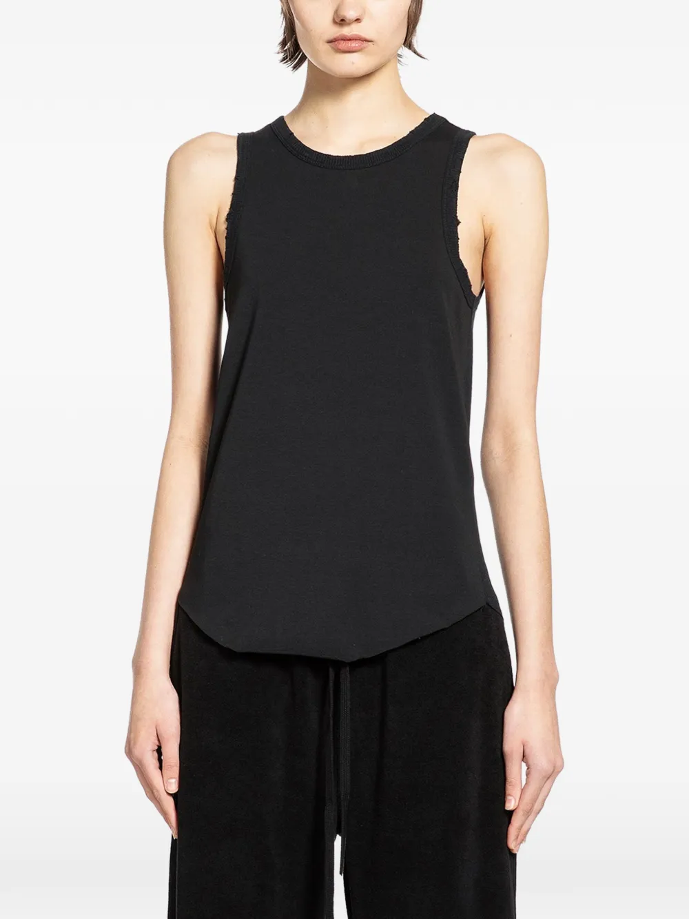 Thom Krom Distressed Tank Top In Black