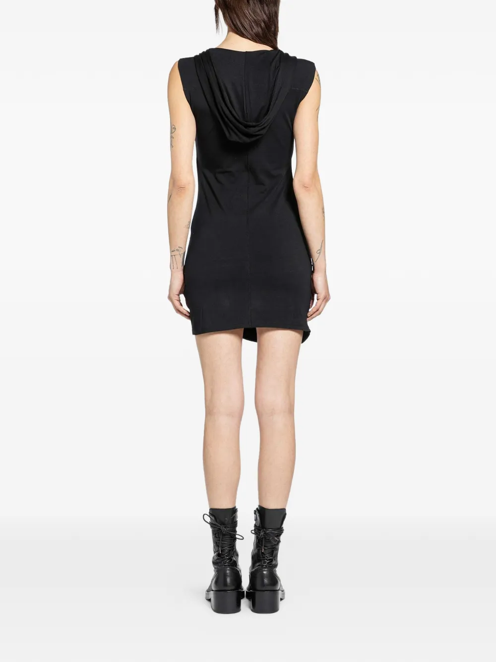 hooded mini dress