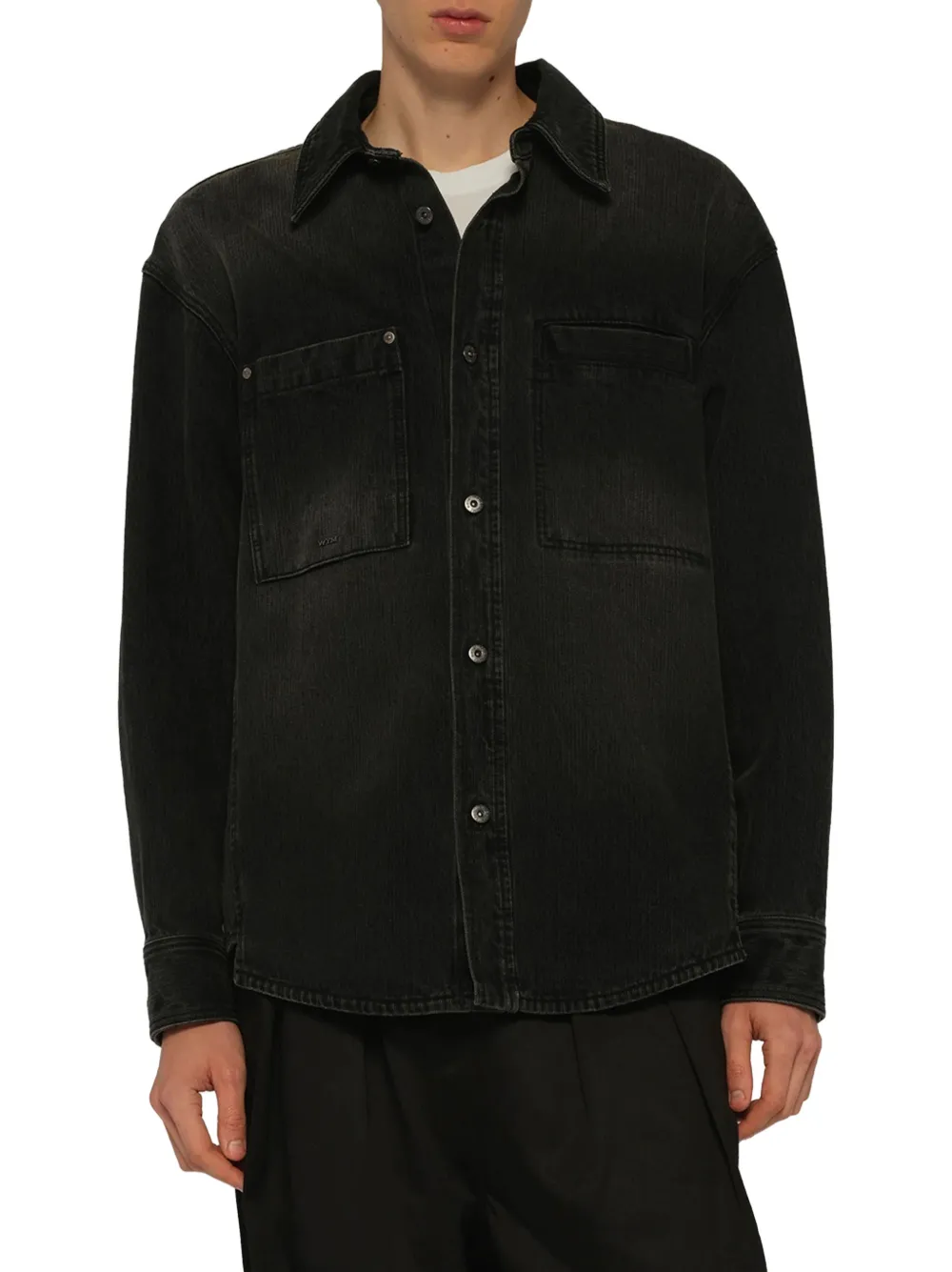 Wooyoungmi Denim overhemd Grijs