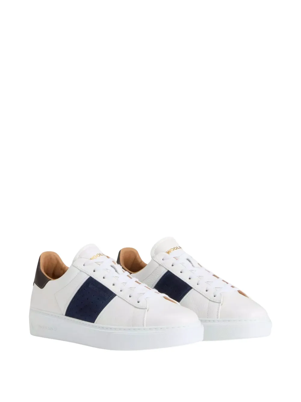 Woolrich Classic Band Court leren sneakers Wit