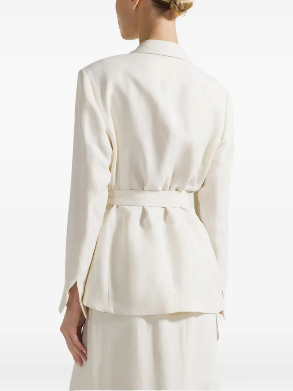 Seventy Blazer met enkele rij knopen en strikdetail Wit