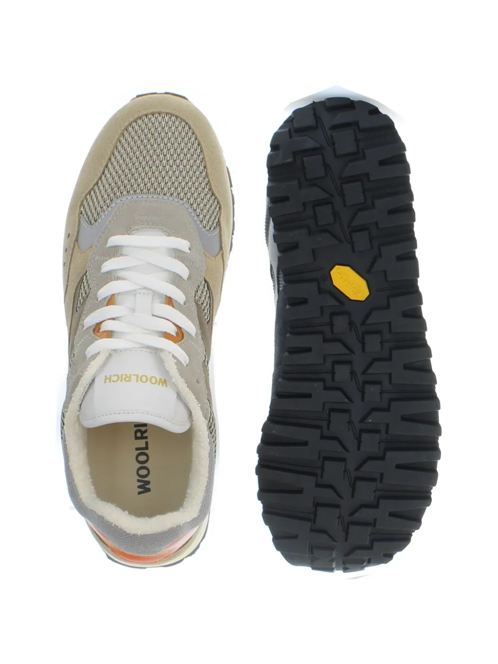 Woolrich panelled suede-trimmed sneakers Beige