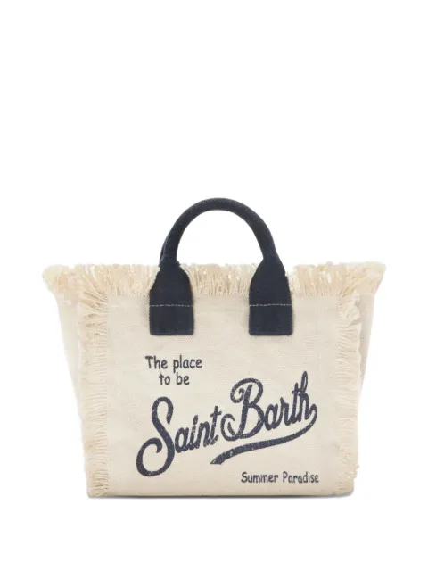 MC2 Saint Barth Kids fringed logo-print tote bag