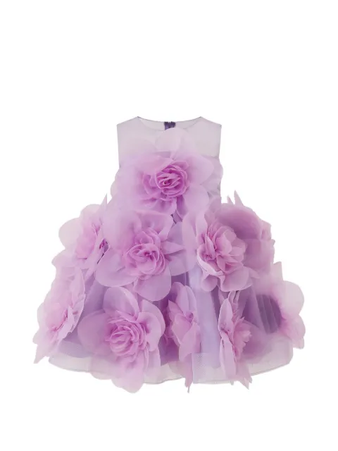 Tulleen embellished sleeveless dress