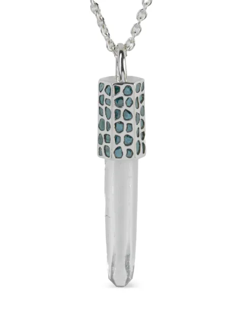 Parts of Four blue diamond talisman necklace