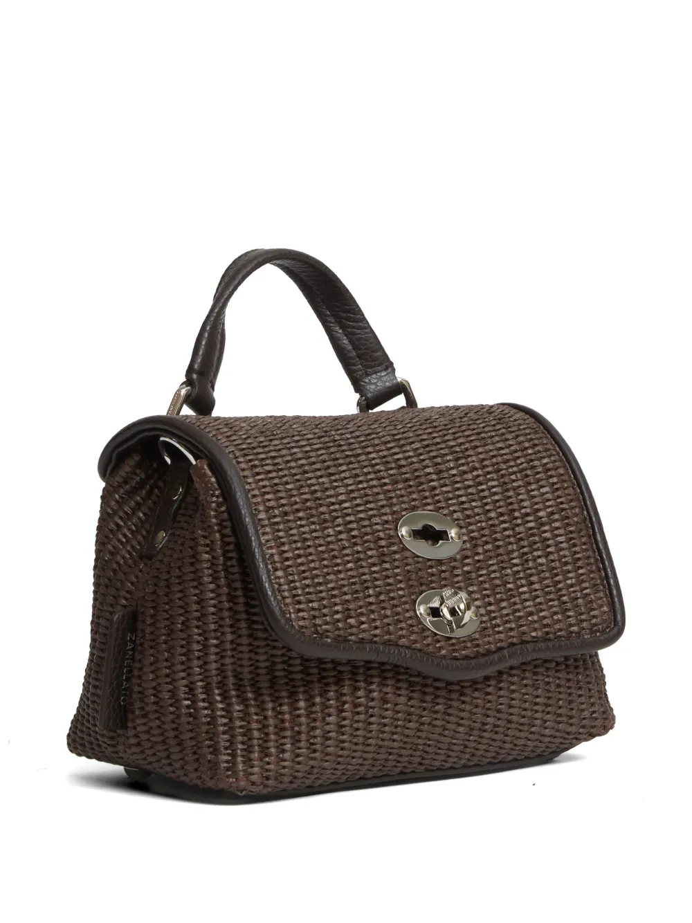 Zanellato Baby Postina geweven shopper met handgreep Bruin
