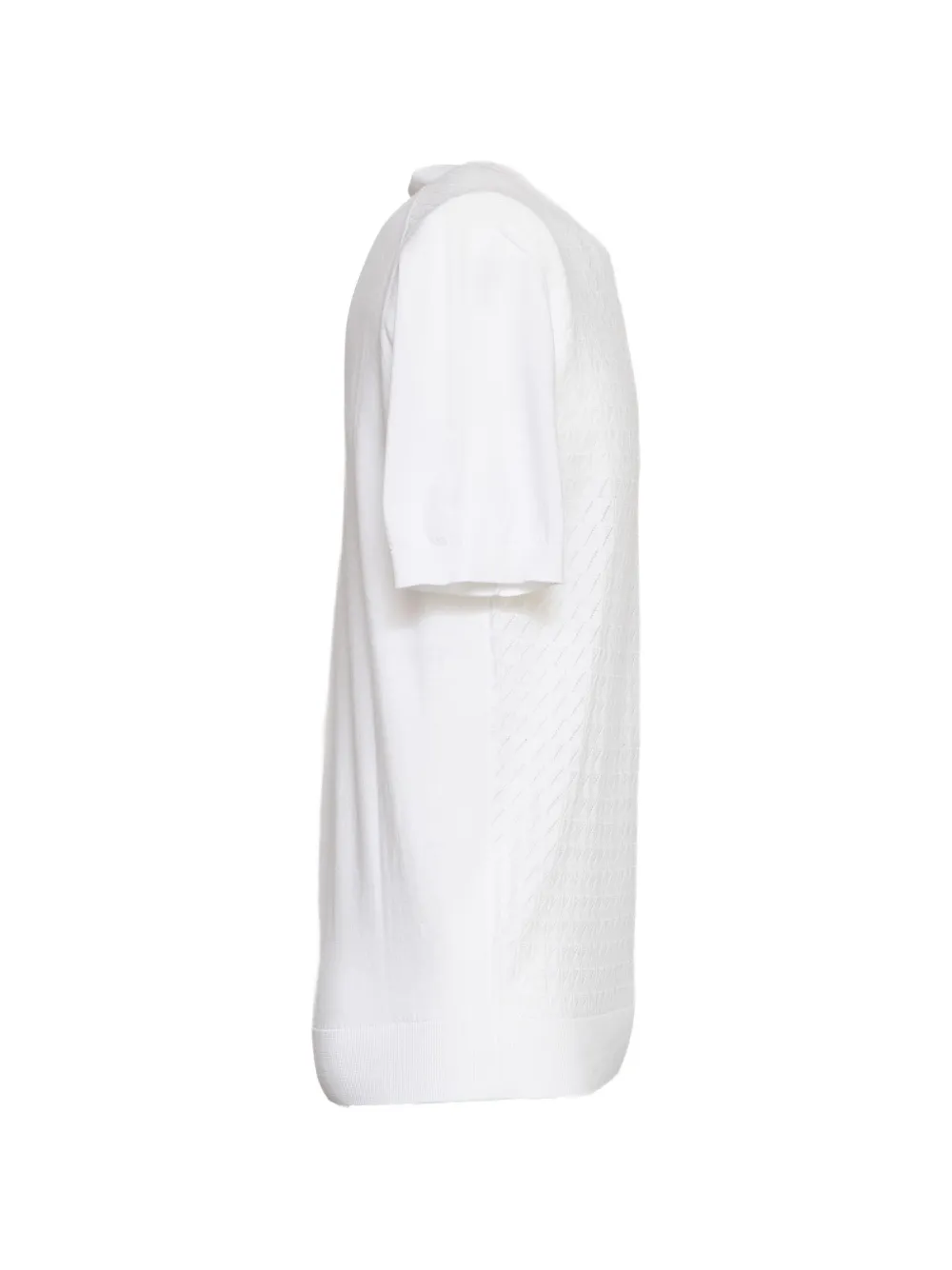 Fedeli Felipe Giza T-shirt met patroon en V-hals Wit